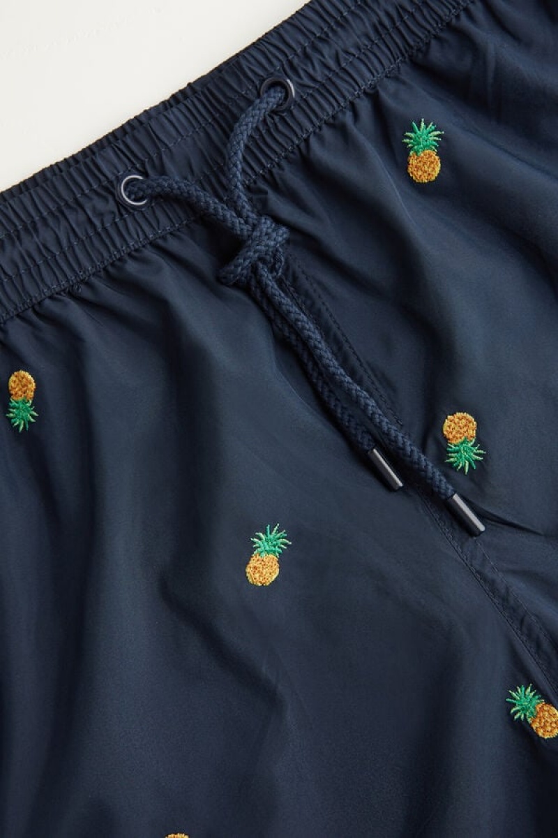 Intimissimi Embroidered Pineapple Muške Kupaće Hlače Plave | HR 2731VDH