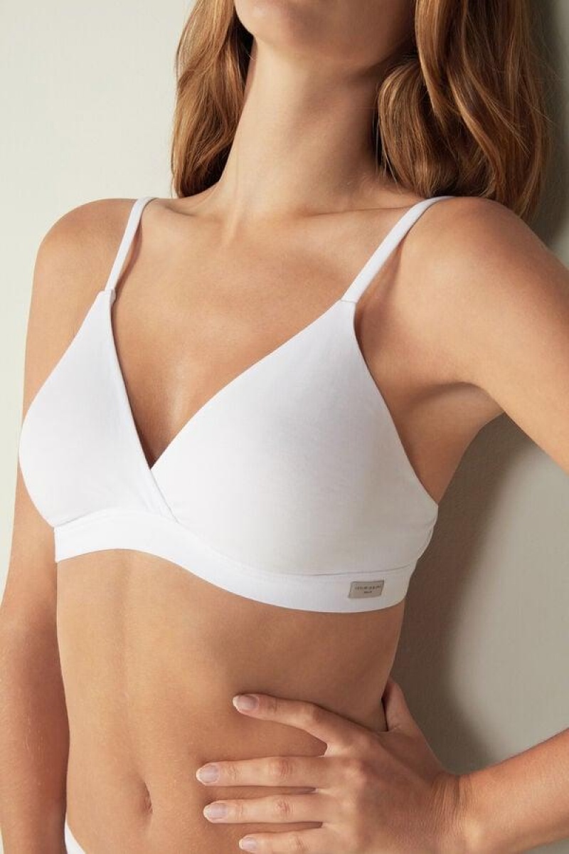 Intimissimi Emma Triangle in Natural Cotton Ženske Grudnjaci Bijele | HR 1185KIR