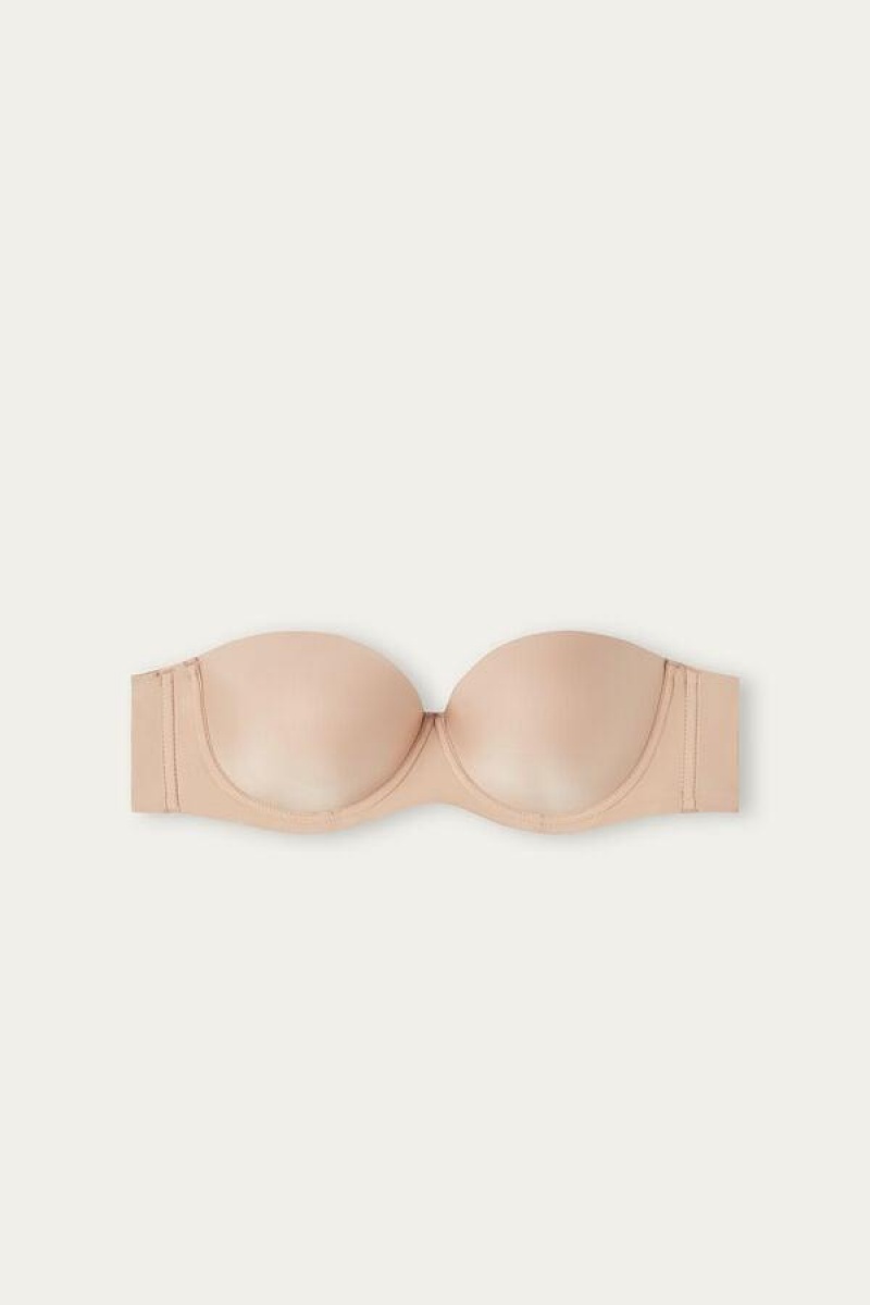 Intimissimi Giada Microfiber Bandeau Ženske Grudnjaci Bež | HR 1121YUK