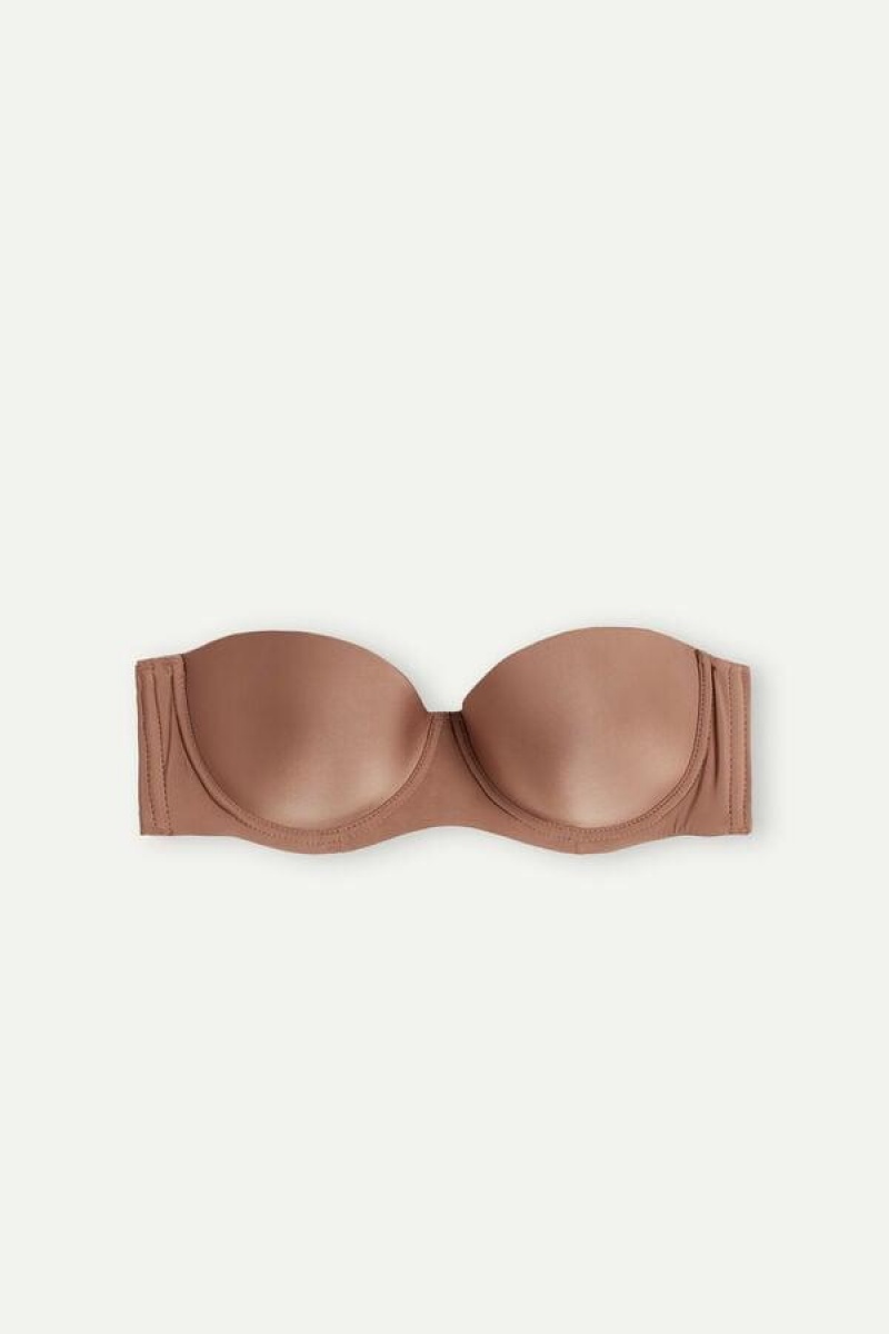 Intimissimi Giada Microfiber Bandeau Ženske Grudnjaci Tamno Bež | HR 1217BCP