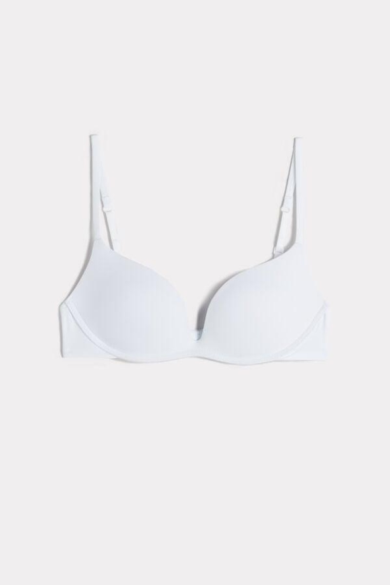 Intimissimi Gioia B Cup Microfiber Super Push-Up Ženske Grudnjaci Bijele | HR 1325WYF