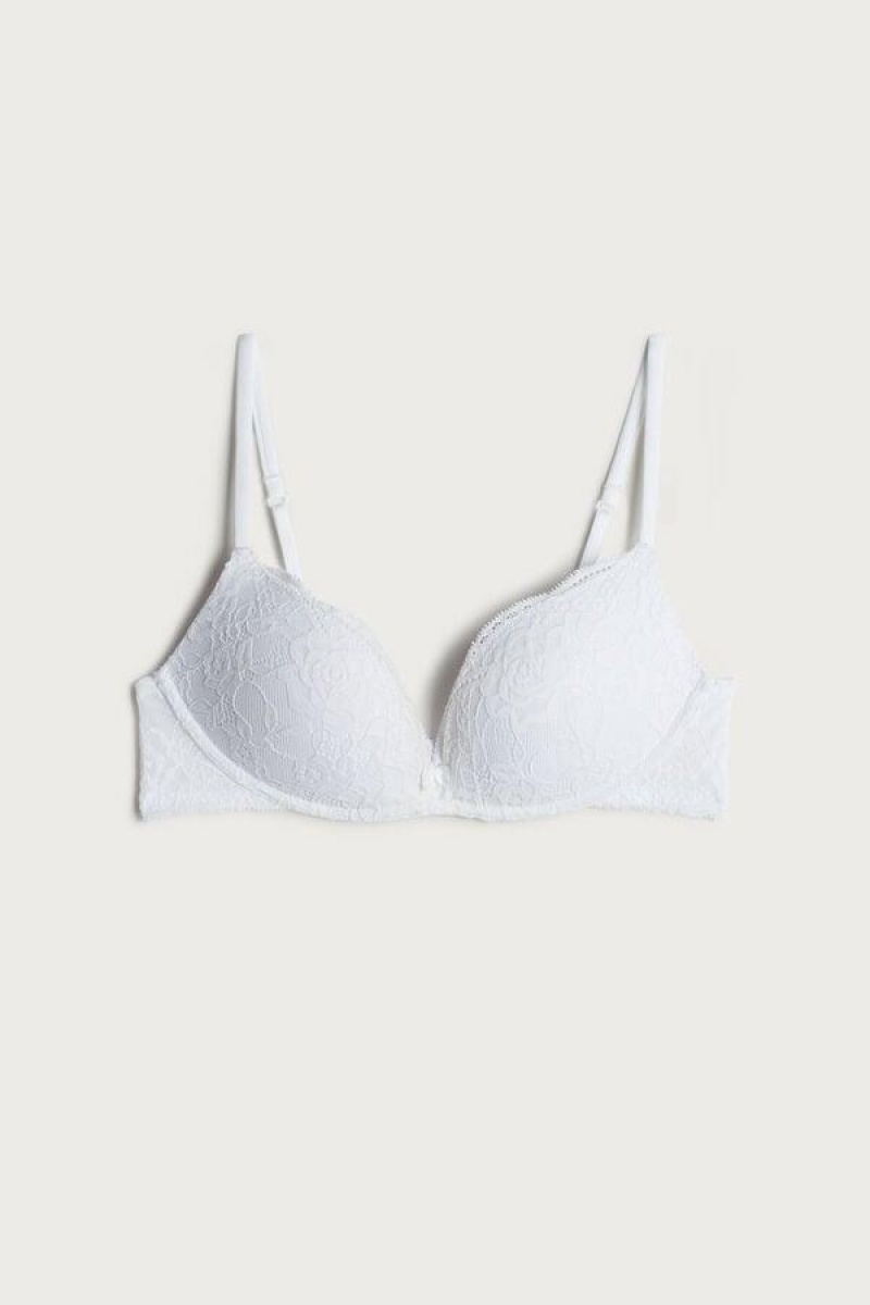 Intimissimi Gioia Lace Super Push-Up Ženske Grudnjaci Bijele | HR 1328TVJ