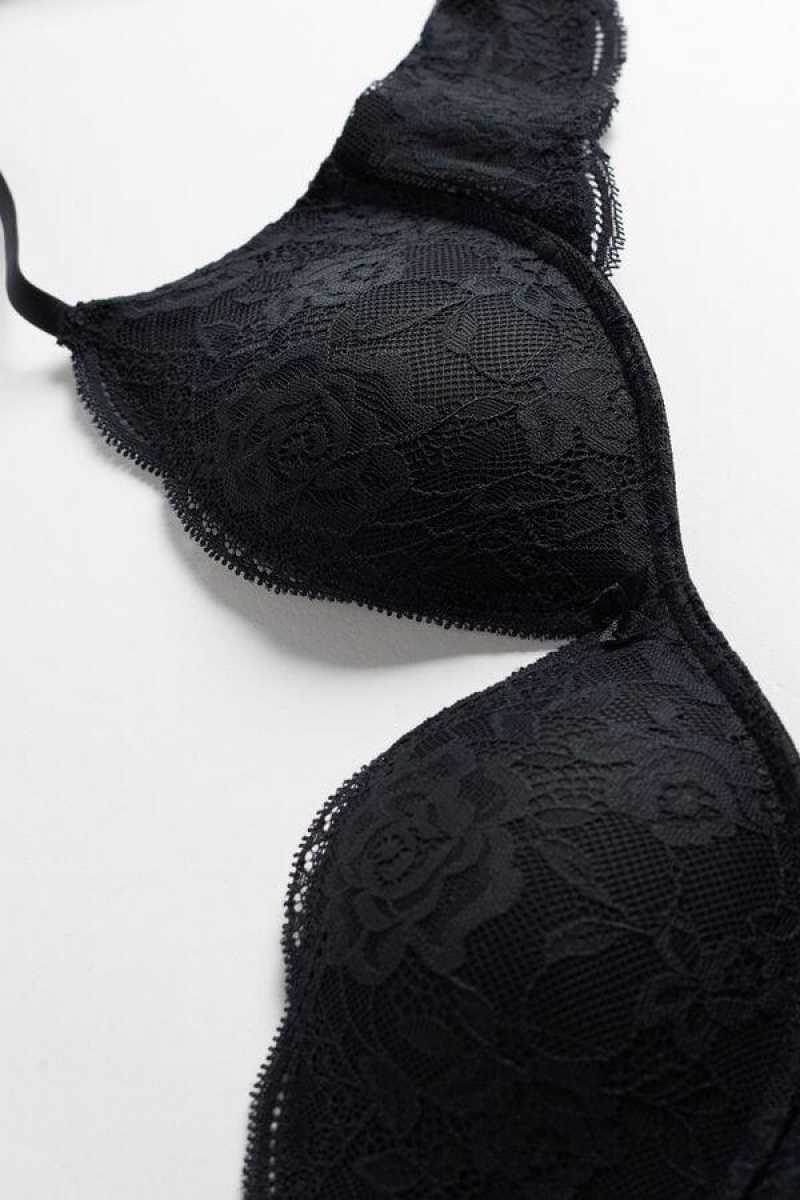 Intimissimi Gioia Lace Super Push-Up Ženske Grudnjaci Crne | HR 1336DNN