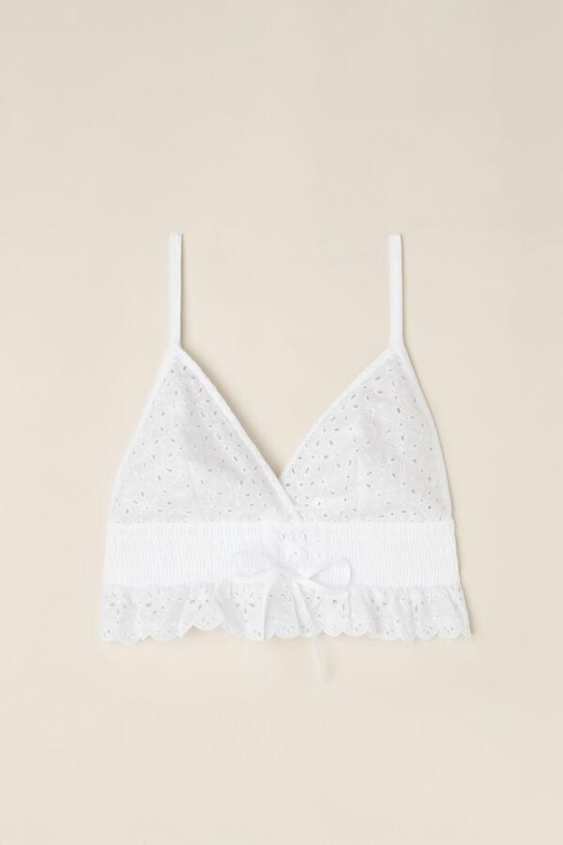 Intimissimi Hello Sunshine Sangallo Lace Bra Top Ženske Pidžama Bijele | HR 2087PQC