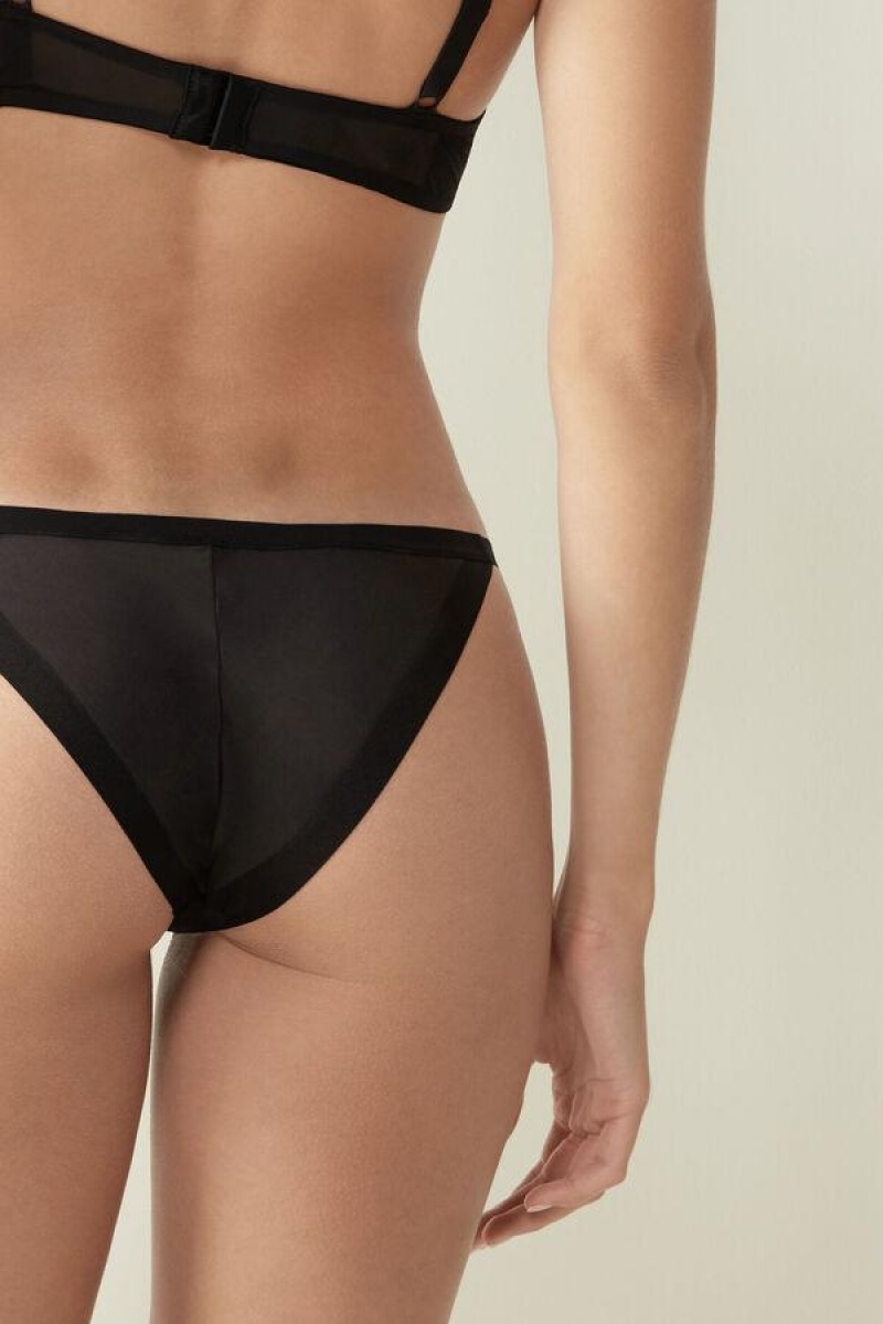 Intimissimi Invisible Touch String Ženske Gaćice Crne | HR 2444SOG