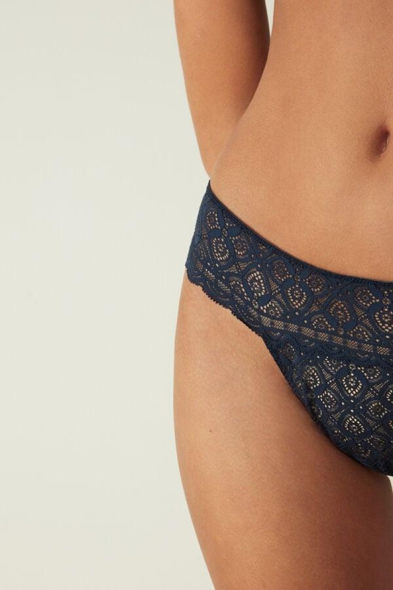 Intimissimi Lace Brazilian Ženske Gaćice Plave | HR 2525ORK