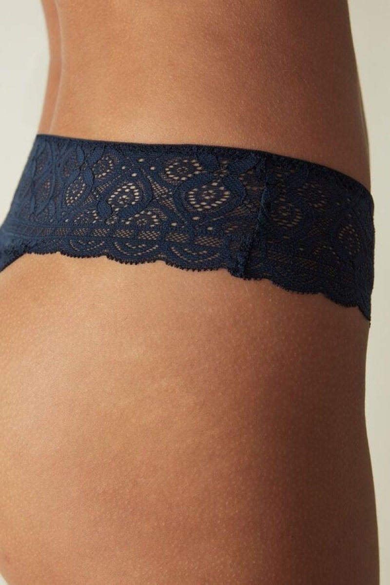 Intimissimi Lace Brazilian Ženske Gaćice Plave | HR 2525ORK