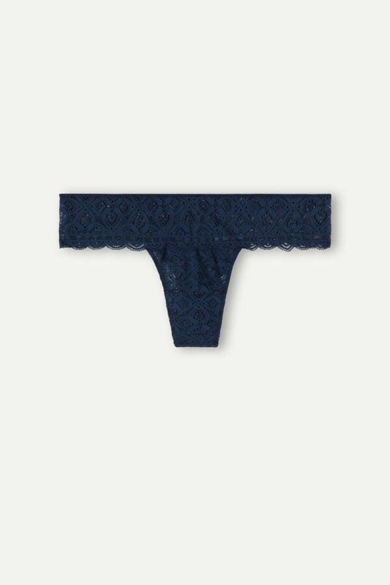 Intimissimi Lace Brazilian Ženske Gaćice Plave | HR 2525ORK