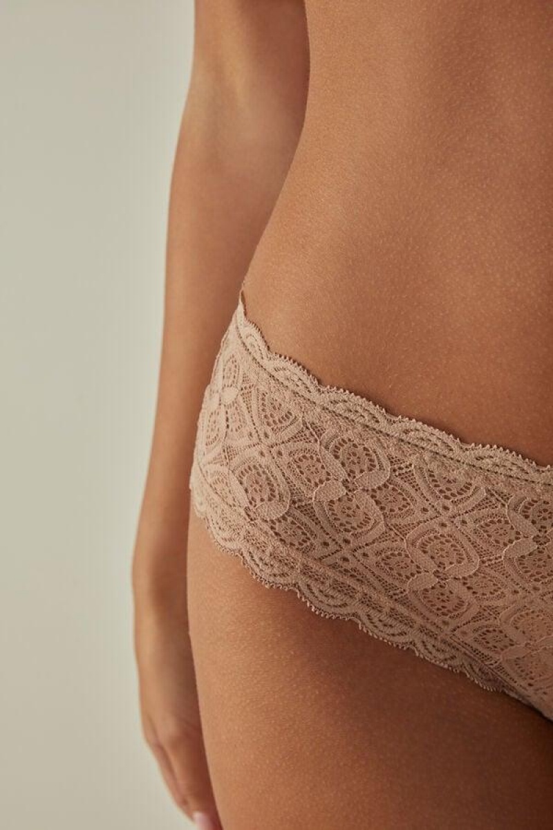 Intimissimi Lace Hipster Brazilian Ženske Gaćice Bež | HR 2311GLS