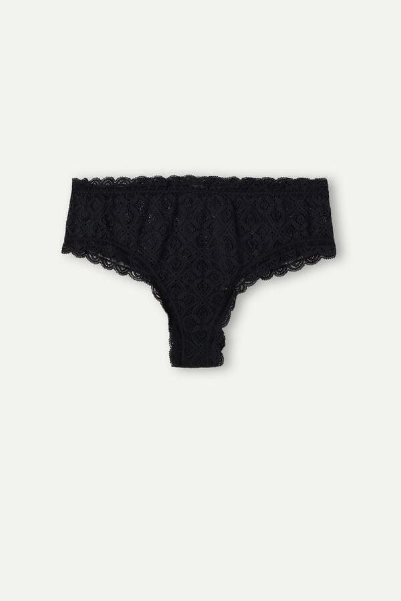 Intimissimi Lace Hipster Brazilian Ženske Gaćice Crne | HR 2313DNF