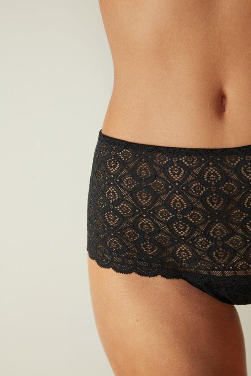 Intimissimi Lace Hipster Ženske Gaćice Crne | HR 2322RWV