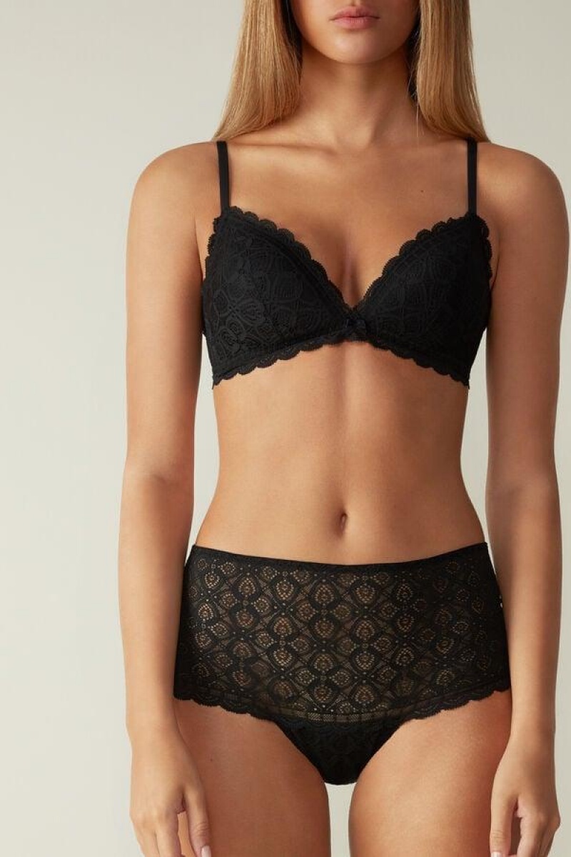 Intimissimi Lace Hipster Ženske Gaćice Crne | HR 2322RWV