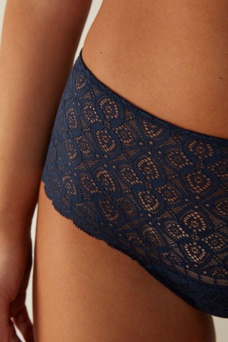 Intimissimi Lace Hipster Ženske Gaćice Plave | HR 2310NBA