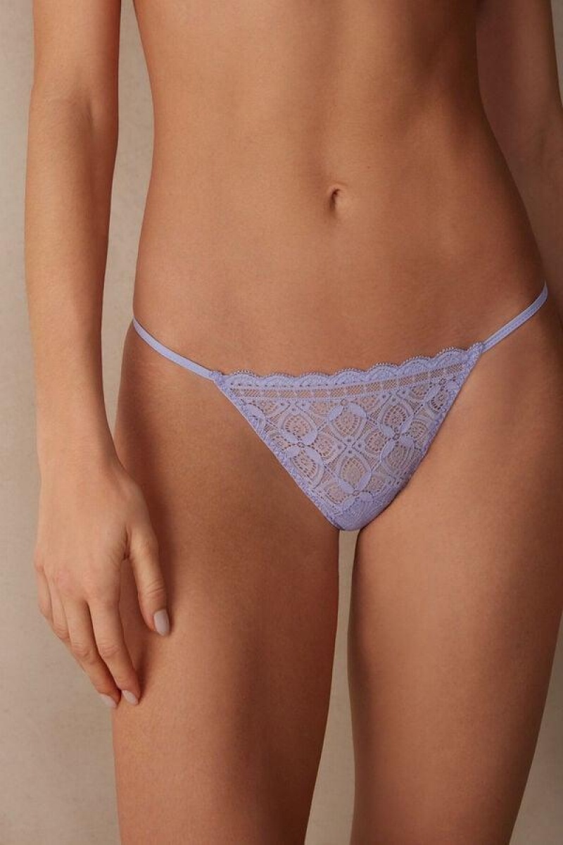 Intimissimi Lace String Thong Ženske Gaćice Boje Lavande | HR 2253ZGY