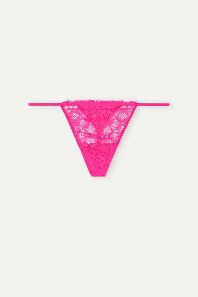 Intimissimi Lace String Thong Ženske Gaćice Roze | HR 2257BCP