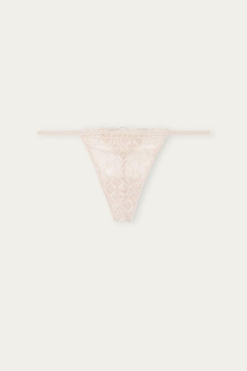 Intimissimi Lace String Thong Ženske Gaćice Roze | HR 2286QZD