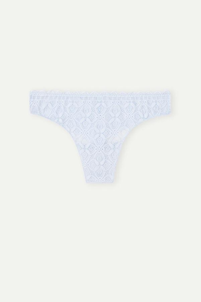 Intimissimi Lace and Microfiber Brazilian Ženske Gaćice Plave | HR 2484BCE