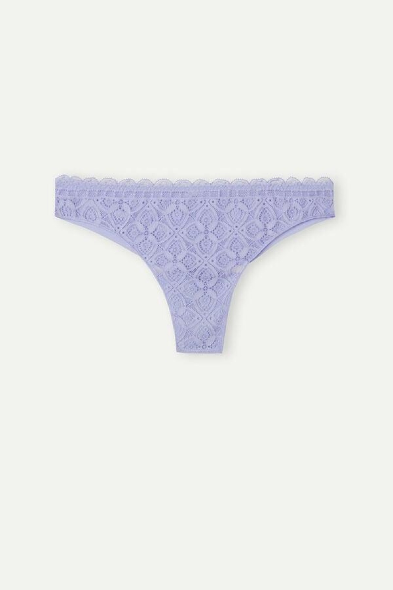 Intimissimi Lace and Microfiber Brazilian Ženske Gaćice Boje Lavande | HR 2490KIO