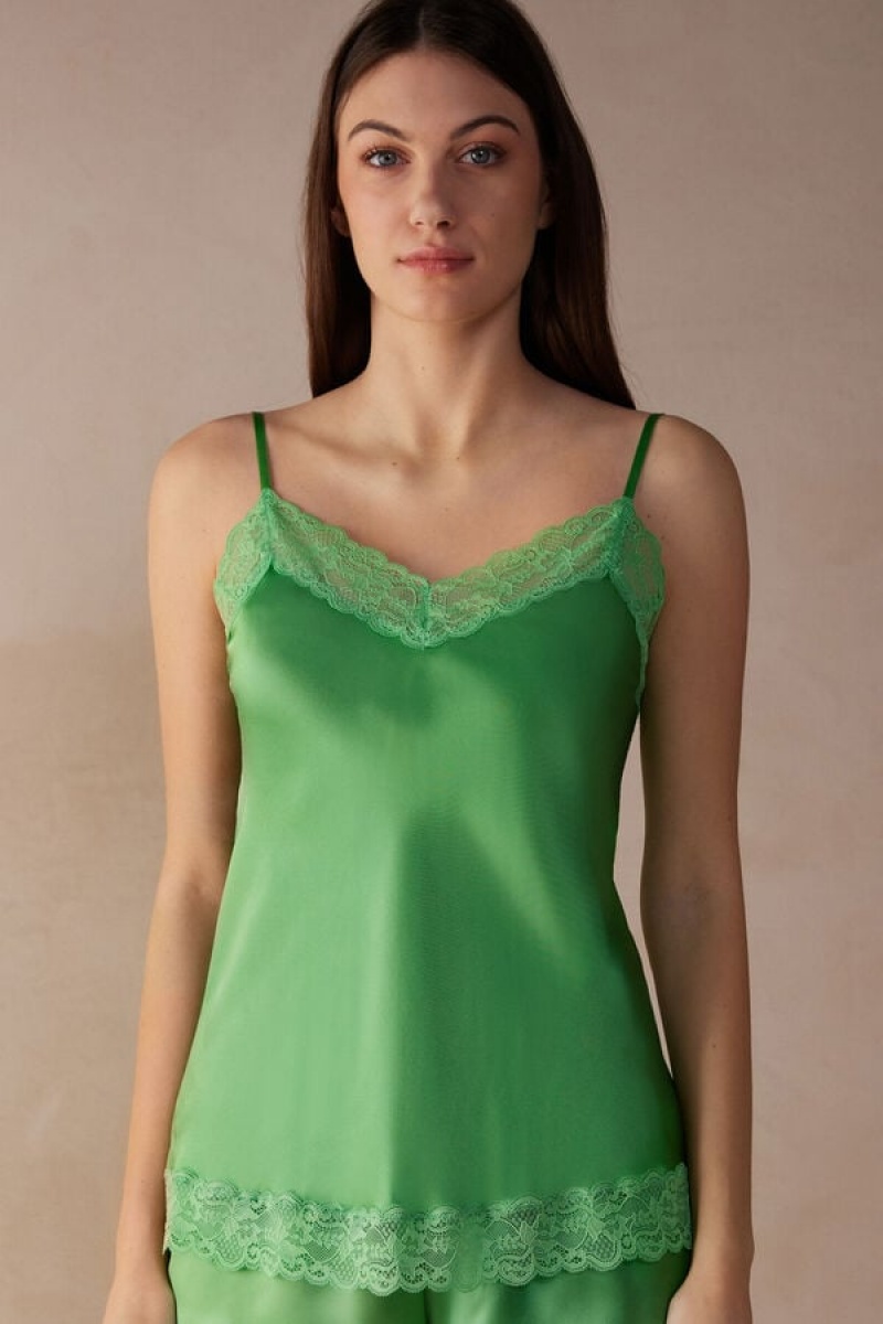 Intimissimi Lace and Silk Ženske Majica bez Rukava Menta | HR 1740QZD