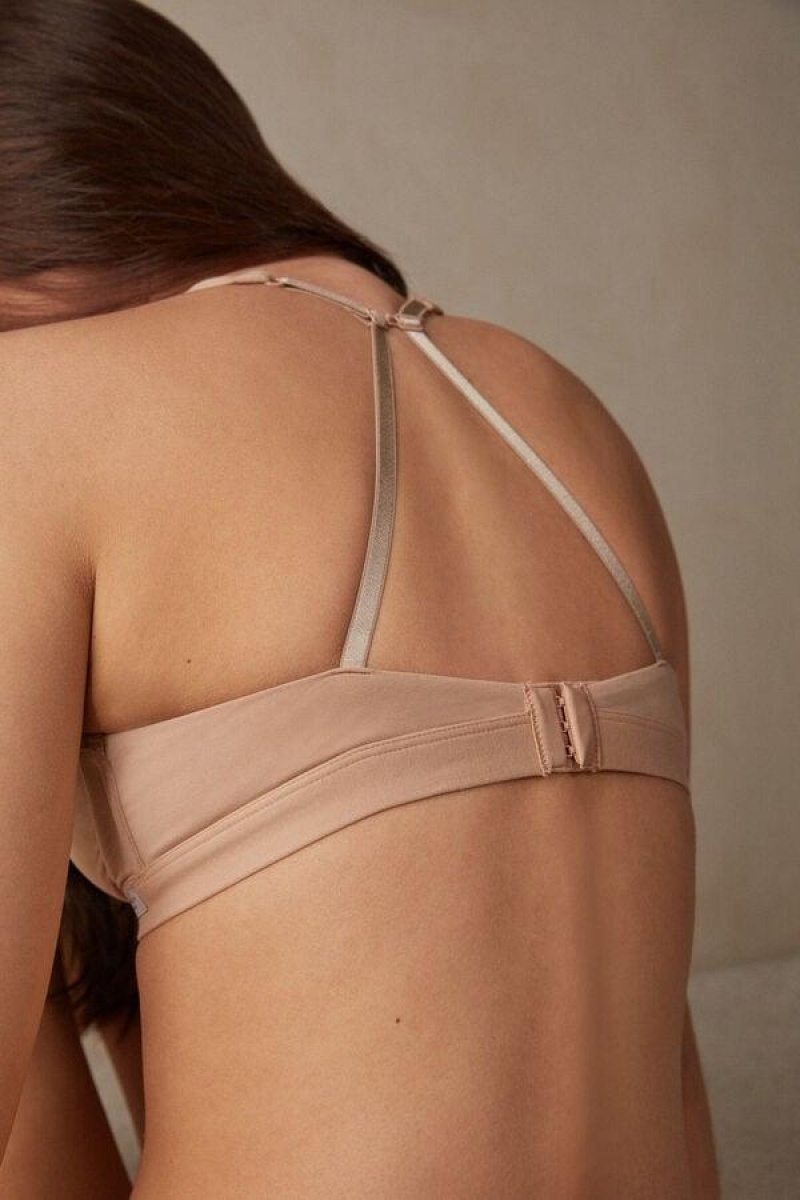 Intimissimi Lara Cotton Triangle Ženske Grudnjaci Bež | HR 1446LHT