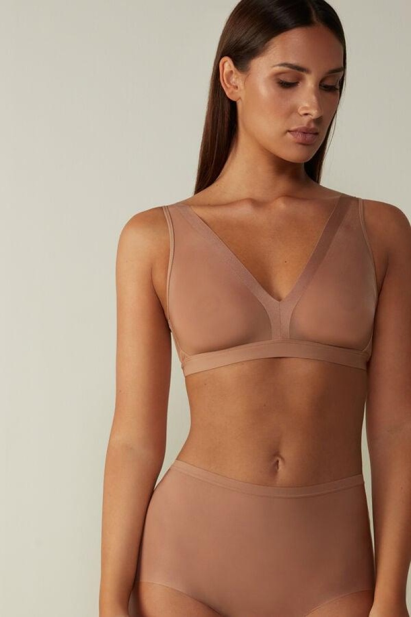 Intimissimi Lara Invisible Touch Triangle Ženske Grudnjaci Bež | HR 1263KIR