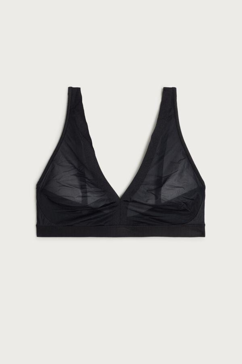 Intimissimi Lara Invisible Touch Triangle Ženske Grudnjaci Crne | HR 1440DNN