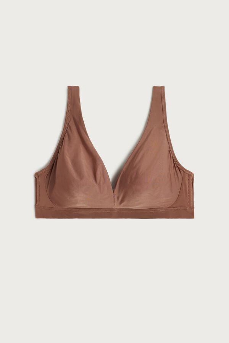 Intimissimi Lara Ultralight Microfiber Triangle Ženske Grudnjaci Tamno Bež | HR 1436ORX