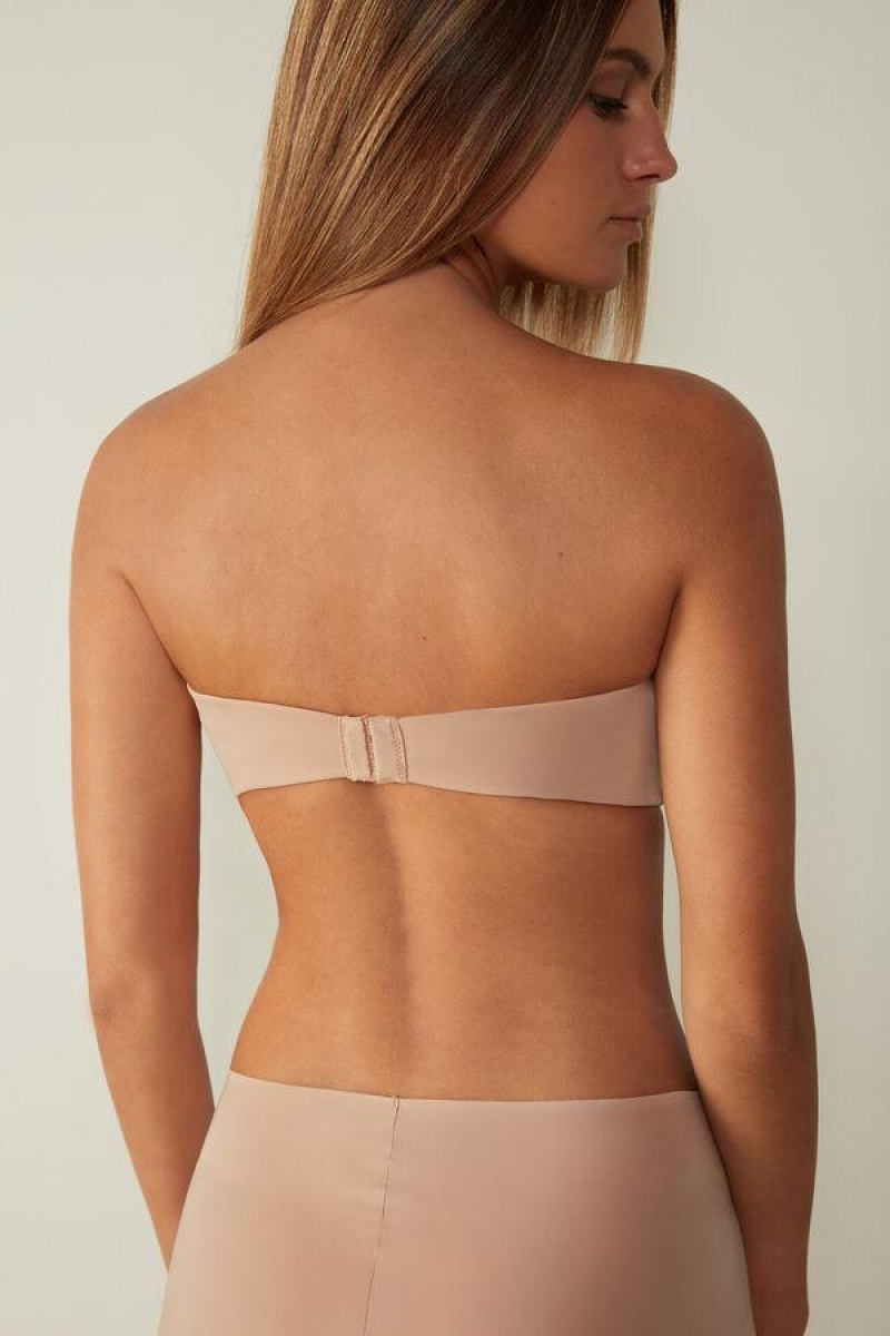 Intimissimi Laura Microfiber Bandeau Ženske Grudnjaci Bež | HR 1227ISZ