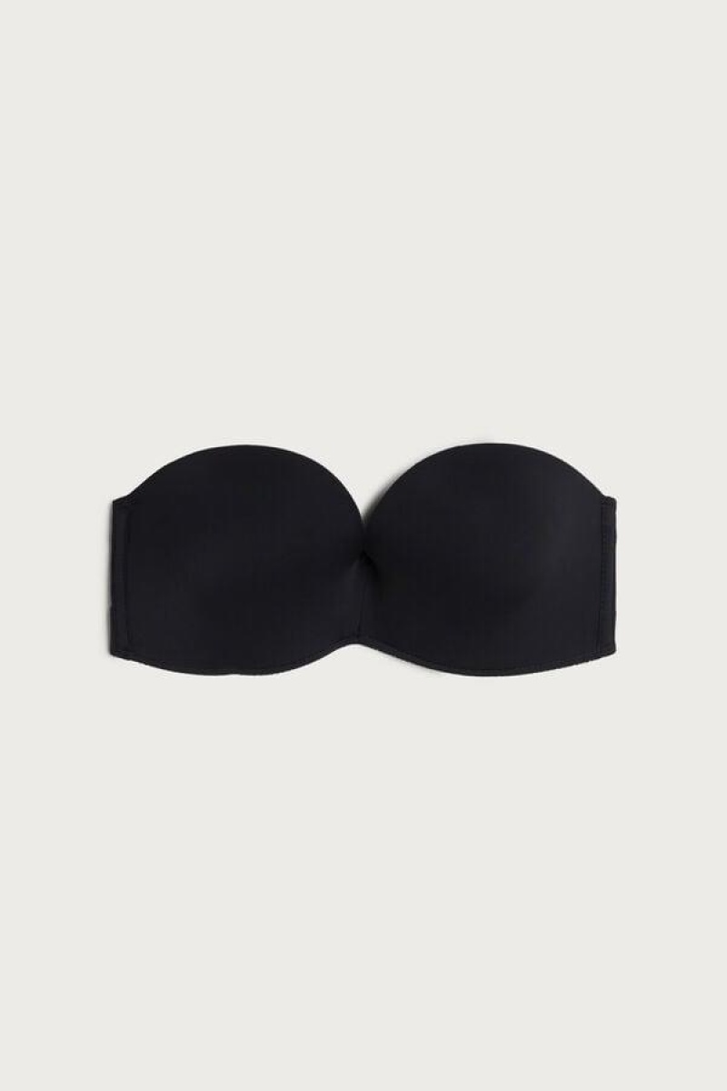 Intimissimi Laura Microfiber Bandeau Ženske Grudnjaci Crne | HR 1228ORX