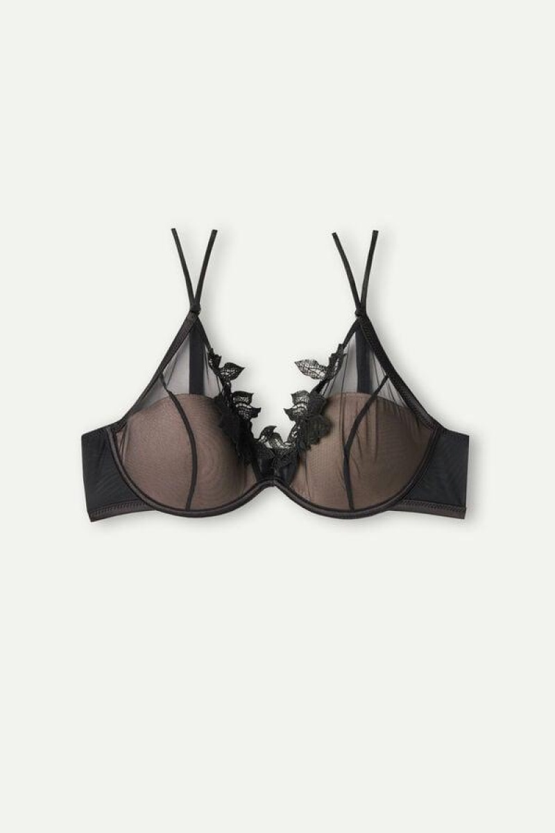 Intimissimi Layers of Lust Elena Balconette Ženske Grudnjaci Crne | HR 1539ISZ