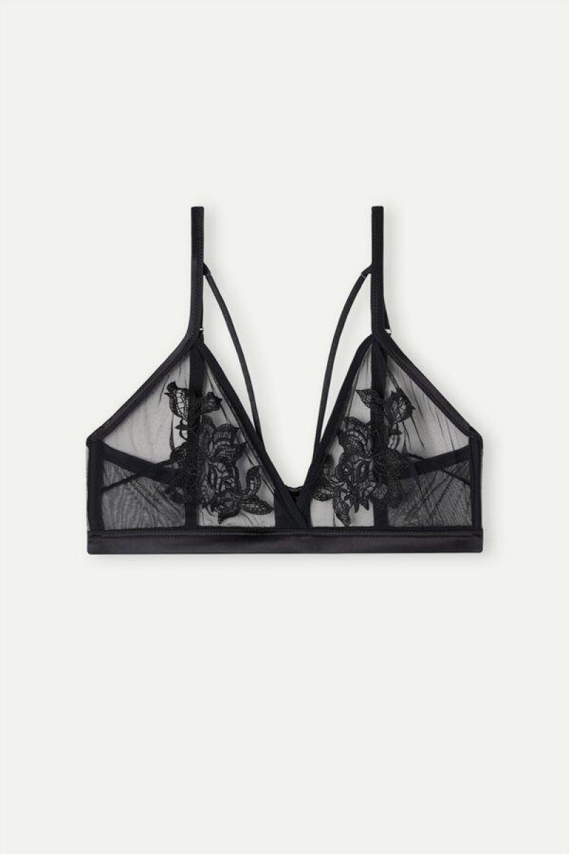 Intimissimi Layers of Lust Emma Triangle Ženske Grudnjaci Crne | HR 1158JJE