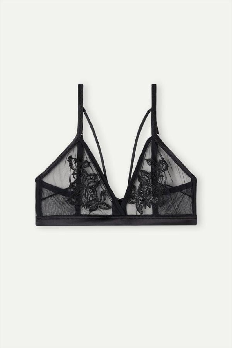 Intimissimi Layers of Lust Emma Triangle Ženske Grudnjaci Crne | HR 1385PQC