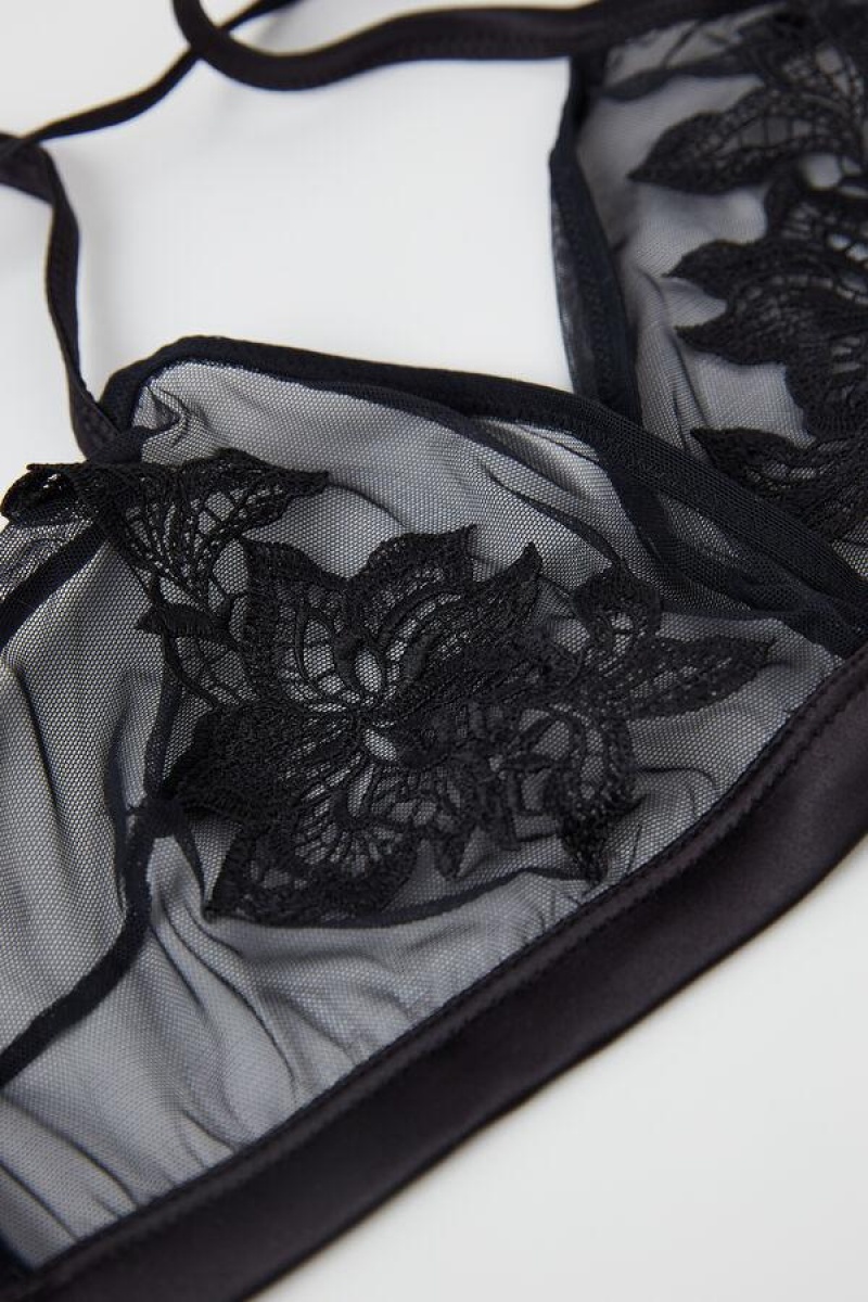 Intimissimi Layers of Lust Emma Triangle Ženske Grudnjaci Crne | HR 1385PQC