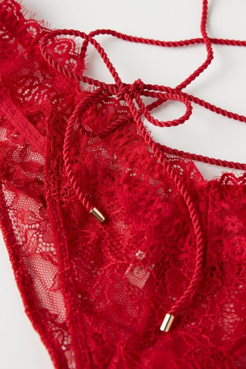 Intimissimi Loosen Heartstrings ‘80s Stil Brazilian Ženske Gaćice Crvene | HR 2509NBW