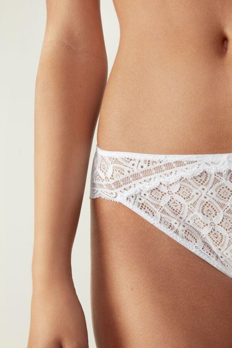 Intimissimi Low Rise Lace Ženske Gaćice Bijele | HR 2433VDR