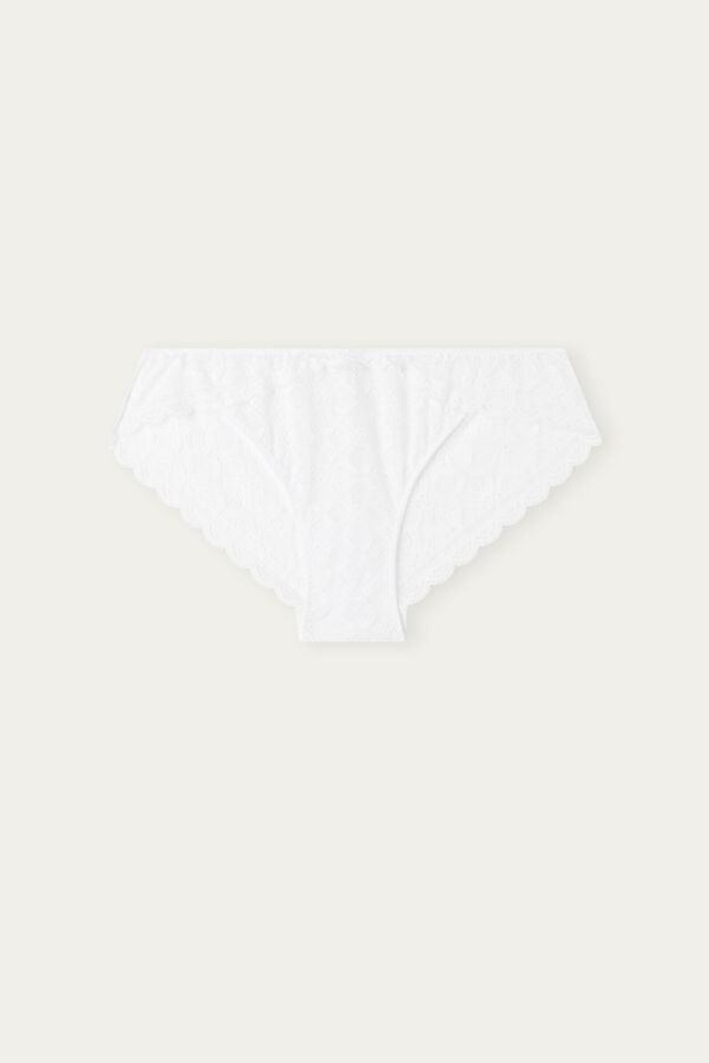 Intimissimi Low Rise Lace Ženske Gaćice Bijele | HR 2433VDR