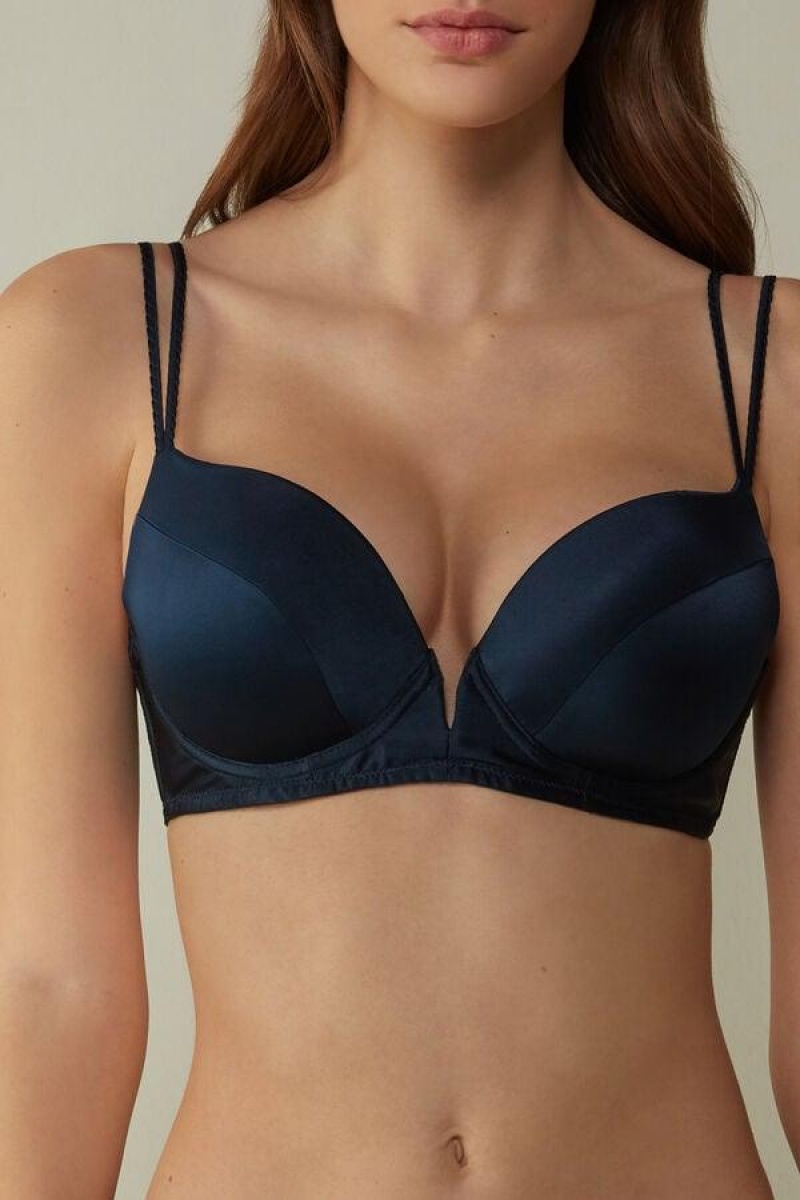 Intimissimi Mia Silk Super Push-Up Ženske Grudnjaci Plave | HR 1306ORX