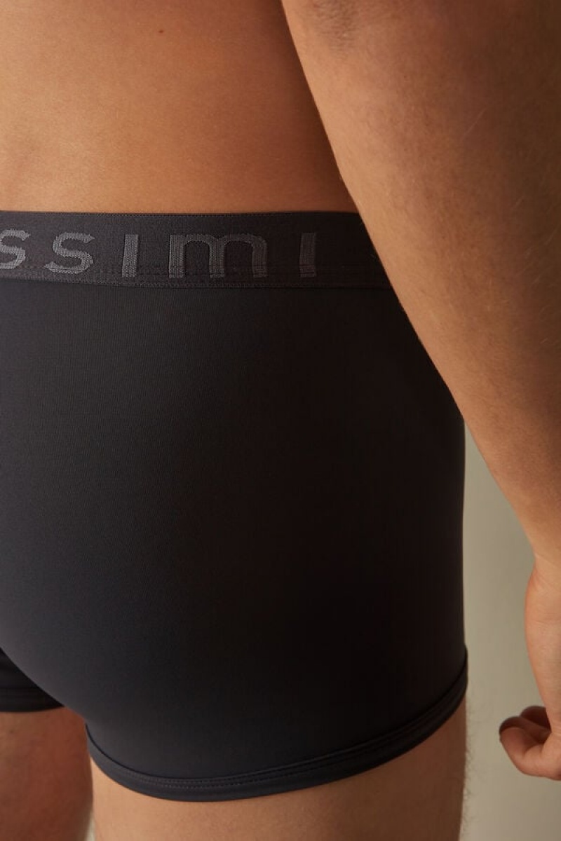 Intimissimi Microfiber Logo Shorts Muške Boxer Sive | HR 2622HKA