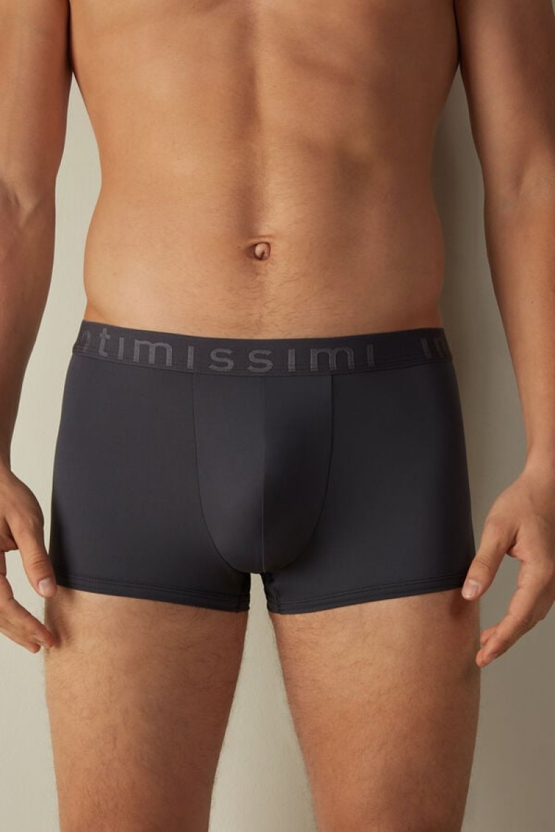 Intimissimi Microfiber Logo Shorts Muške Boxer Sive | HR 2622HKA