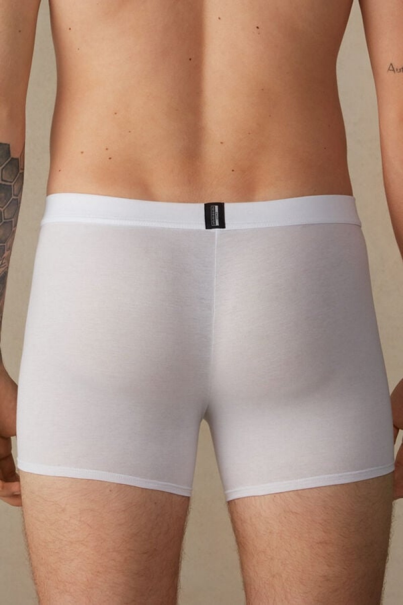 Intimissimi Natural Fresh Supima® Cotton Muške Boxer Bijele Plave | HR 2586MAQ