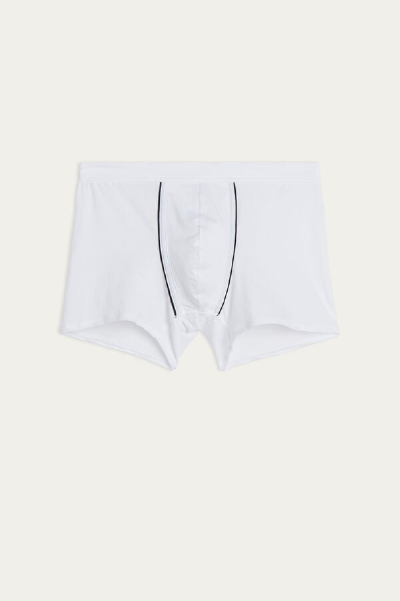 Intimissimi Natural Fresh Supima® Cotton Muške Boxer Bijele Plave | HR 2586MAQ