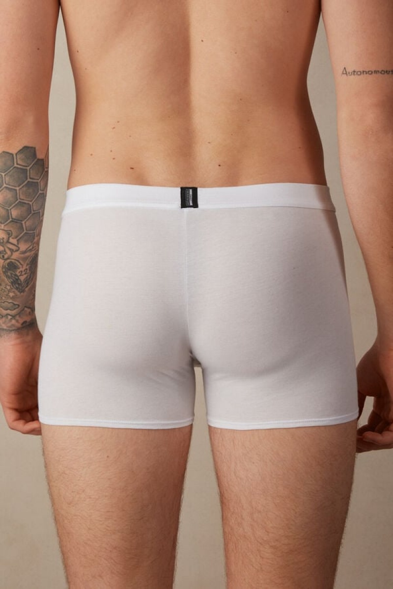 Intimissimi Natural Fresh Supima® Cotton Muške Boxer Bijele | HR 2629PQK