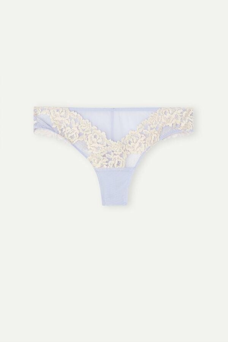 Intimissimi Pretty Flowers Brazilian Ženske Gaćice Boje Lavande Bijele | HR 2472PQJ