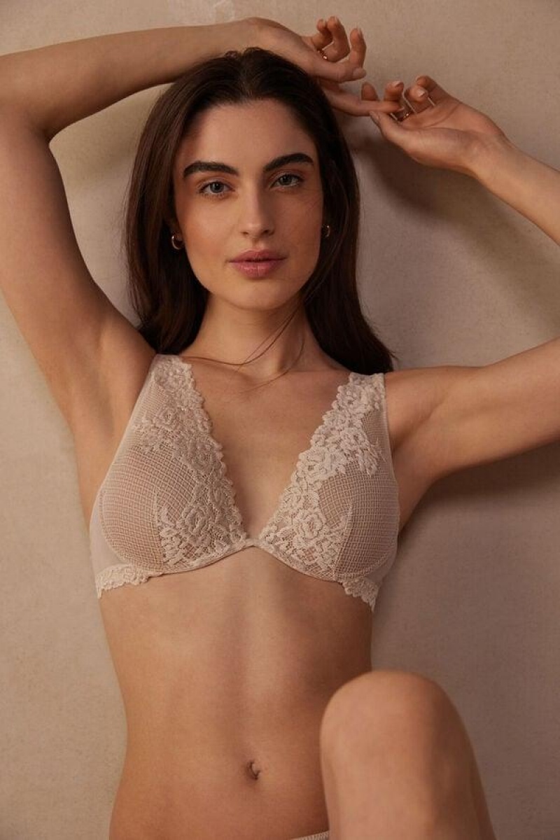 Intimissimi Pretty Flowers Elena Balconette Ženske Grudnjaci Roze | HR 1237KIR