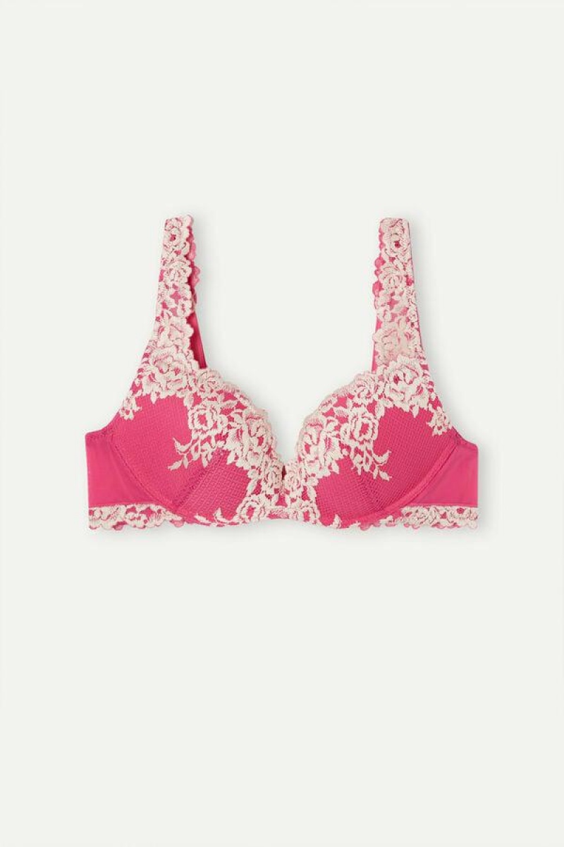 Intimissimi Pretty Flowers Gioia Super Push-up Ženske Grudnjaci Roze Bijele | HR 1278UTL