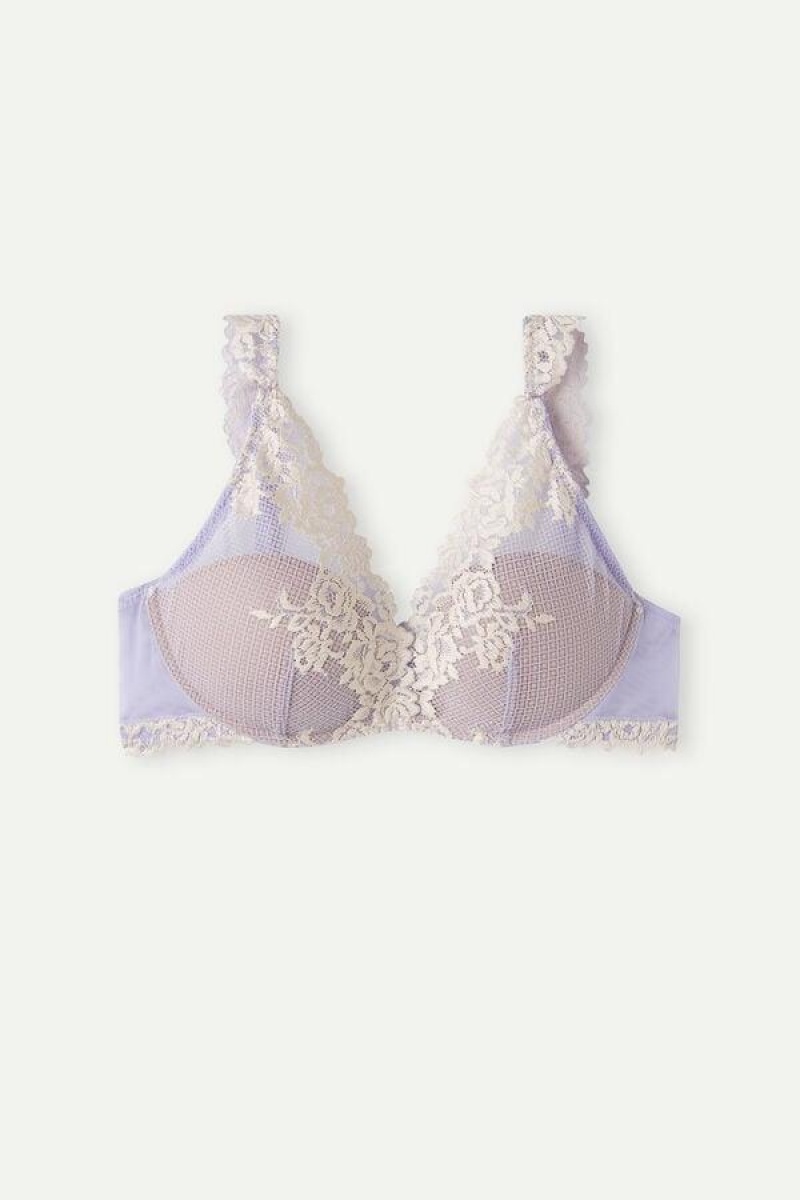 Intimissimi Pretty Flowers Giorgia Balconette Ženske Grudnjaci Boje Lavande Bijele | HR 1485YUK