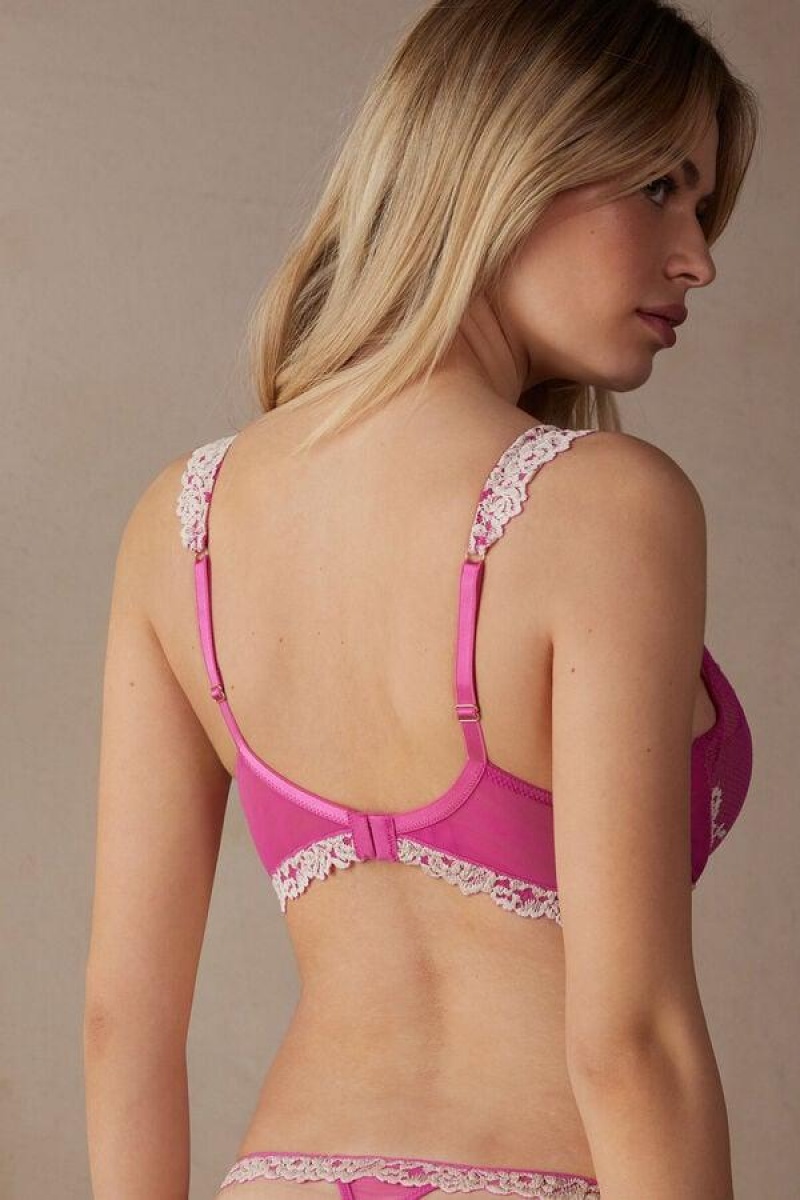 Intimissimi Pretty Flowers Giorgia Balconette Ženske Grudnjaci Roze Bijele | HR 1492DNN