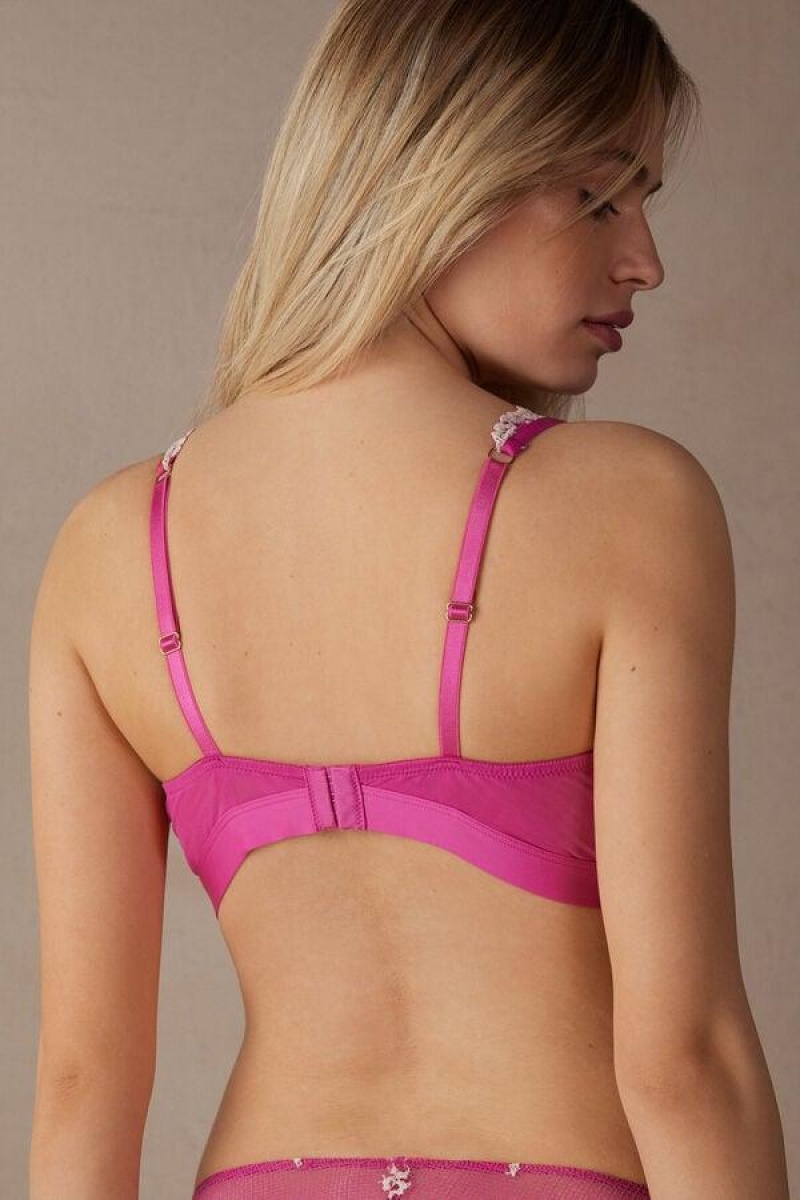 Intimissimi Pretty Flowers Lara Triangle Ženske Grudnjaci Roze Bijele | HR 1136XFU