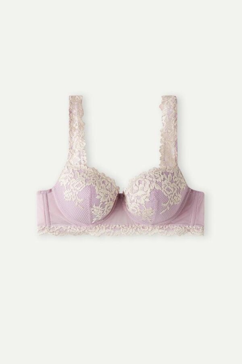 Intimissimi Pretty Flowers Sofia Balconette Ženske Grudnjaci Ljubičaste Bijele | HR 1576LHT