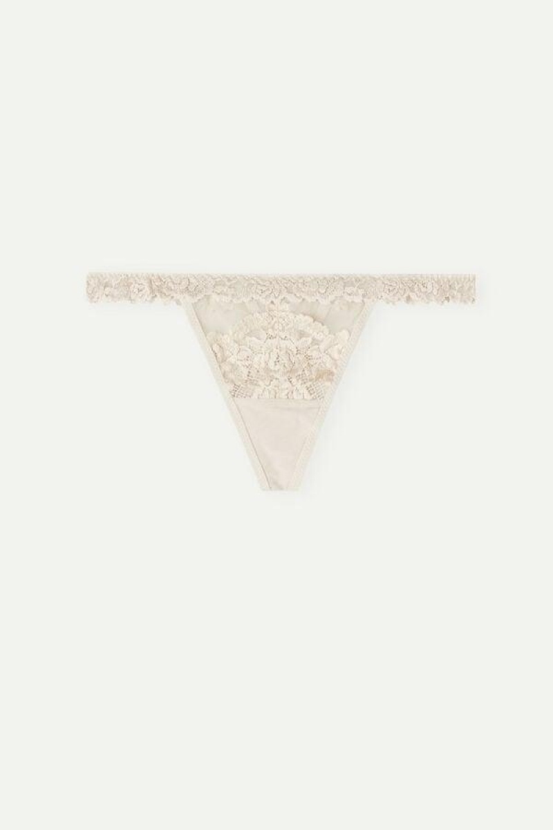 Intimissimi Pretty Flowers String Thong Ženske Gaćice Roze | HR 2269PQC